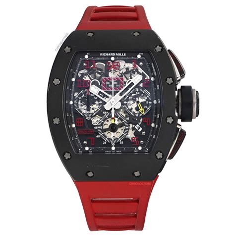 fake richard mille felipe massa rm011 titanium red rubber automatic|where to buy richard mille.